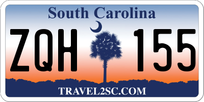SC license plate ZQH155