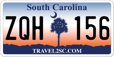SC license plate ZQH156