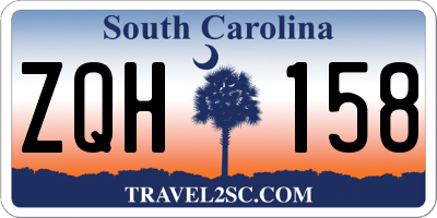 SC license plate ZQH158