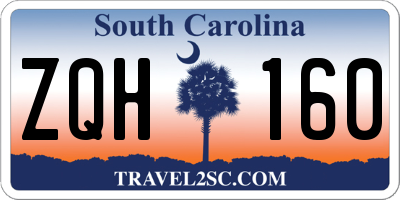 SC license plate ZQH160
