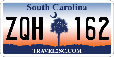 SC license plate ZQH162
