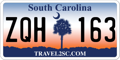 SC license plate ZQH163