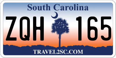 SC license plate ZQH165