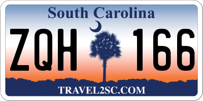 SC license plate ZQH166