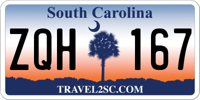 SC license plate ZQH167
