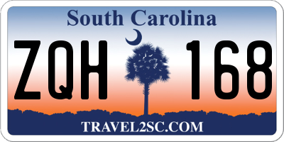 SC license plate ZQH168