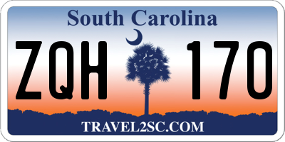 SC license plate ZQH170