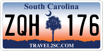 SC license plate ZQH176