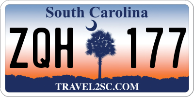 SC license plate ZQH177
