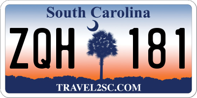 SC license plate ZQH181