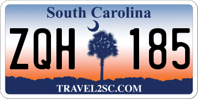 SC license plate ZQH185