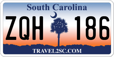 SC license plate ZQH186
