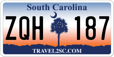 SC license plate ZQH187