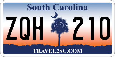 SC license plate ZQH210