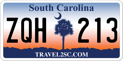 SC license plate ZQH213