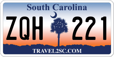 SC license plate ZQH221