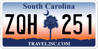 SC license plate ZQH251