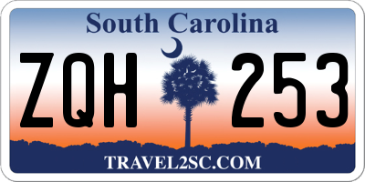 SC license plate ZQH253
