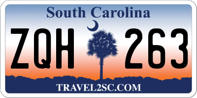 SC license plate ZQH263
