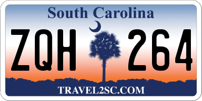 SC license plate ZQH264