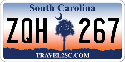 SC license plate ZQH267