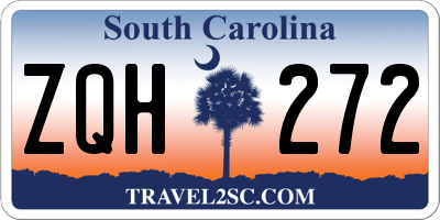 SC license plate ZQH272