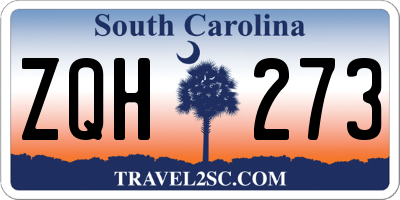 SC license plate ZQH273