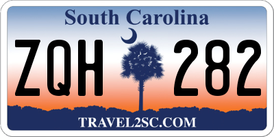 SC license plate ZQH282