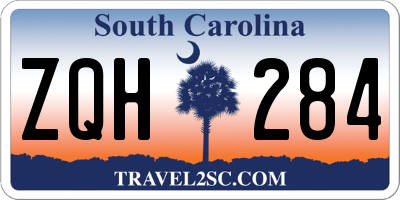 SC license plate ZQH284