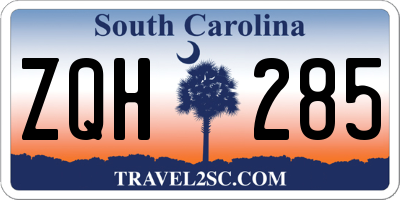 SC license plate ZQH285
