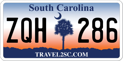 SC license plate ZQH286