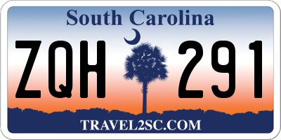SC license plate ZQH291