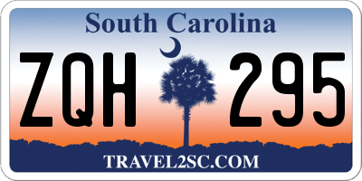 SC license plate ZQH295