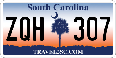 SC license plate ZQH307