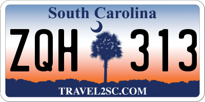 SC license plate ZQH313