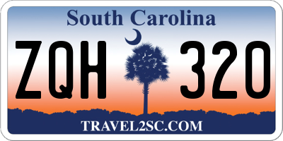 SC license plate ZQH320