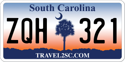SC license plate ZQH321