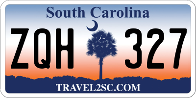 SC license plate ZQH327