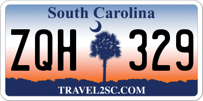 SC license plate ZQH329