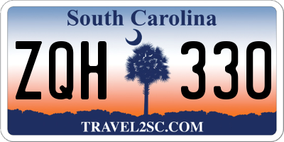 SC license plate ZQH330