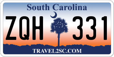 SC license plate ZQH331