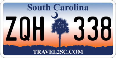 SC license plate ZQH338