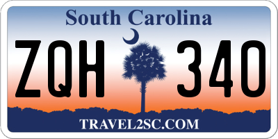 SC license plate ZQH340