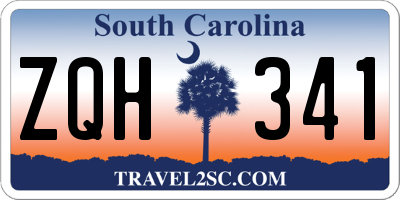 SC license plate ZQH341