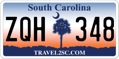 SC license plate ZQH348