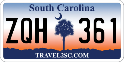 SC license plate ZQH361
