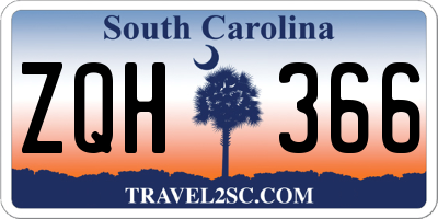 SC license plate ZQH366