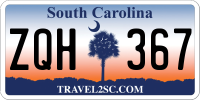 SC license plate ZQH367
