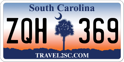 SC license plate ZQH369