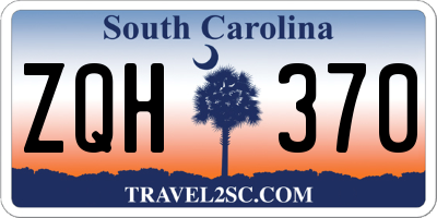SC license plate ZQH370